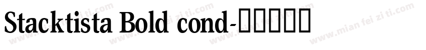 Stacktista Bold cond字体转换